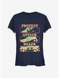 Star Wars The Mandalorian The Child Protect And Snack Girls T-Shirt, NAVY, hi-res