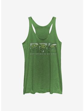 Plus Size Star Wars The Mandalorian Eat Drink Be Epic The Child Girls Tank, , hi-res