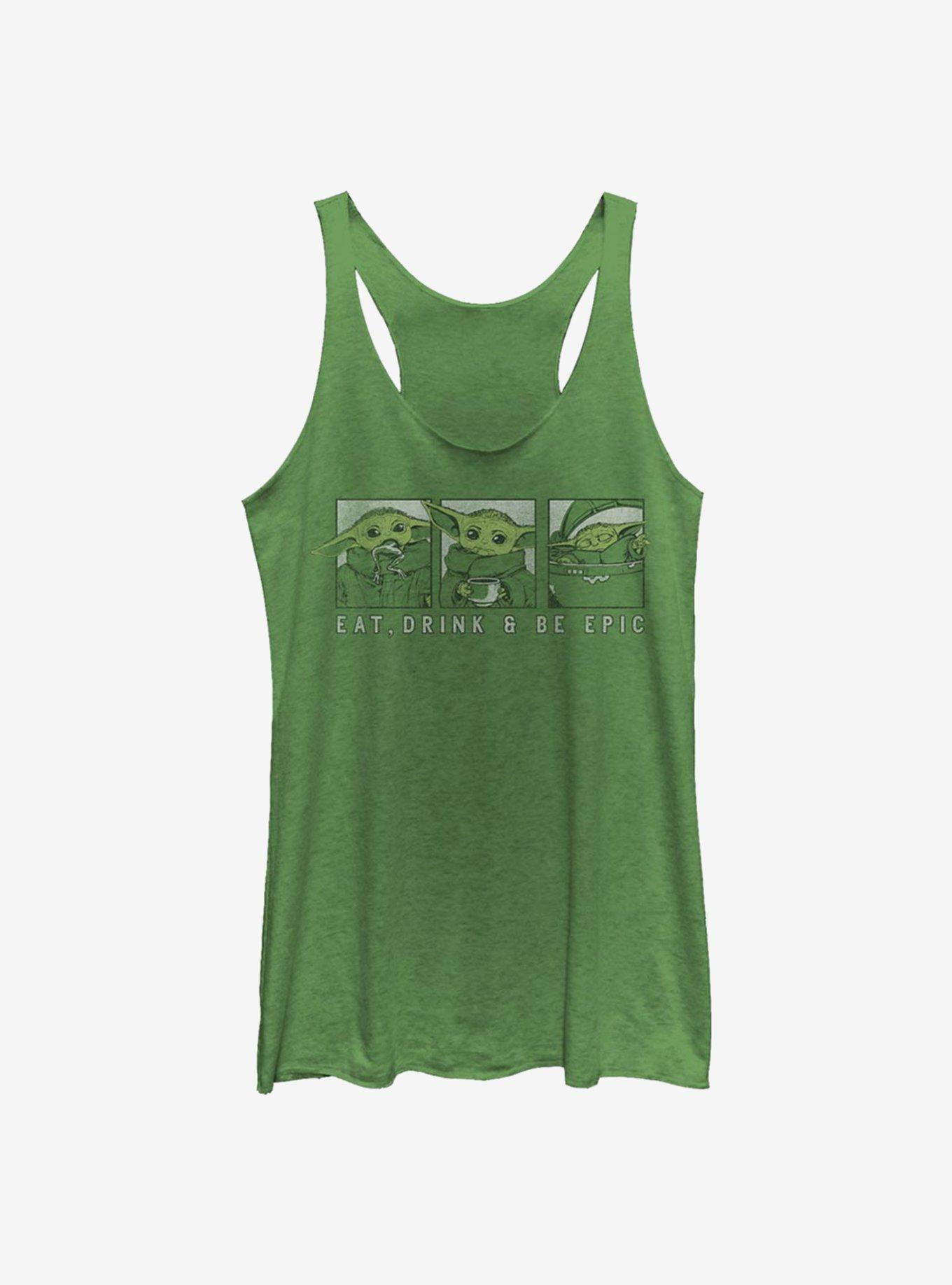 Star Wars The Mandalorian Eat Drink Be Epic The Child Girls Tank, ENVY, hi-res