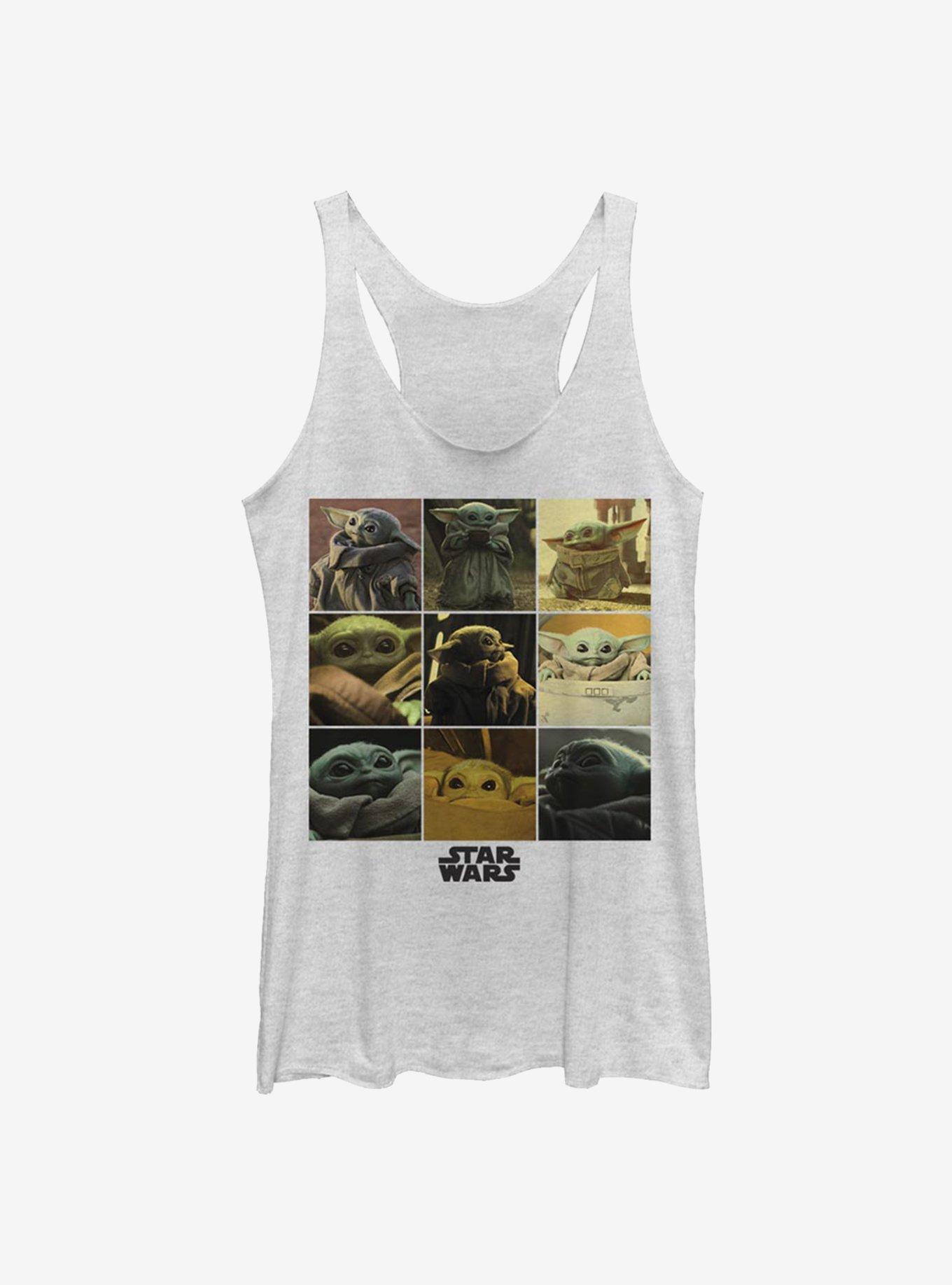 Star Wars The Mandalorian The Child Grid Girls Tank, WHITE HTR, hi-res