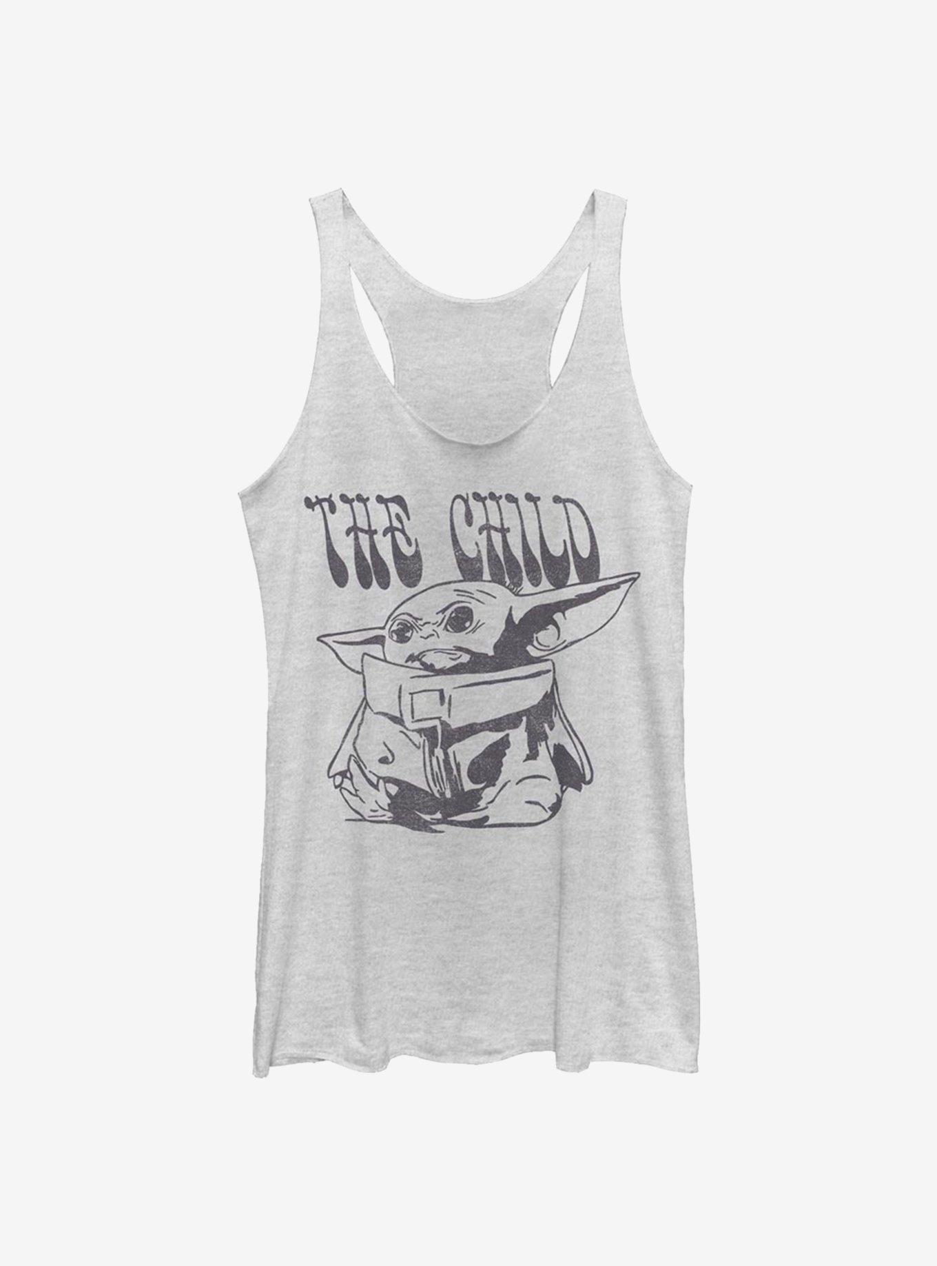 Star Wars The Mandalorian The Child Ink Girls Tank, WHITE HTR, hi-res