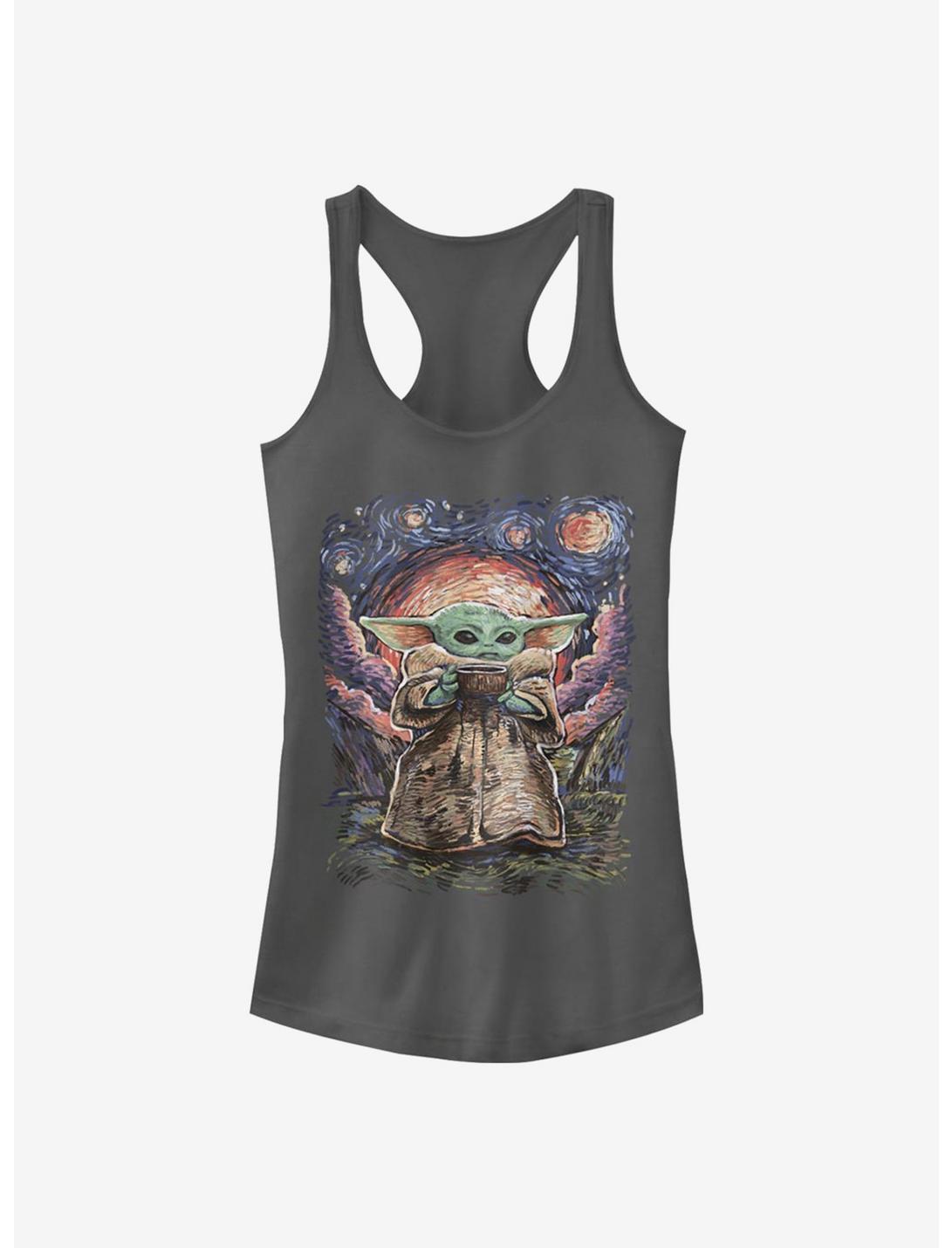 Star Wars The Mandalorian The Child Sipping Night Sky Girls Tank, CHARCOAL, hi-res