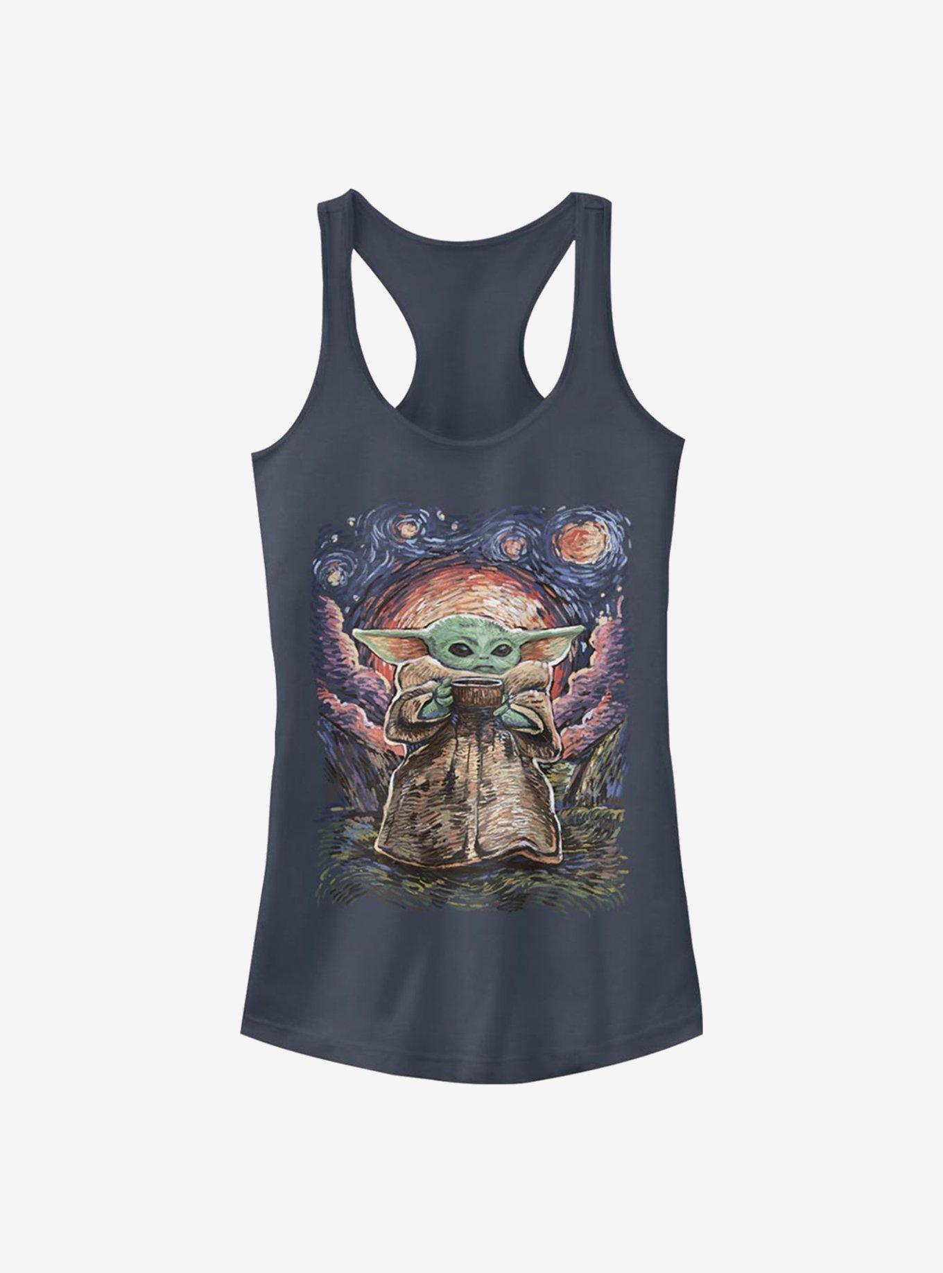 Star Wars The Mandalorian The Child Sipping Night Sky Girls Tank