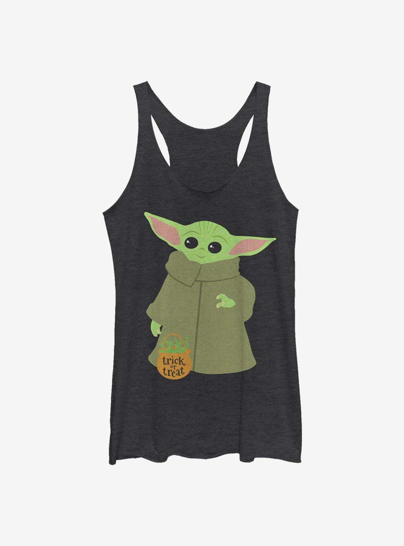 Star Wars The Mandalorian Trick Or Treat The Child Girls Tank, BLK HTR, hi-res