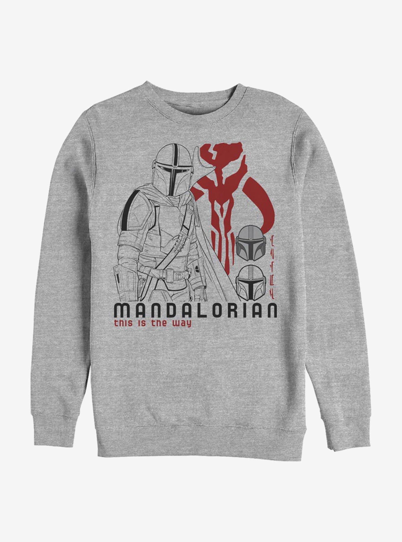 Star Wars The Mandalorian The Mando Way Crew Sweatshirt, ATH HTR, hi-res