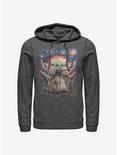 Star Wars The Mandalorian The Child Sipping Night Sky Hoodie, CHAR HTR, hi-res