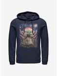 Star Wars The Mandalorian The Child Sipping Night Sky Hoodie, NAVY, hi-res