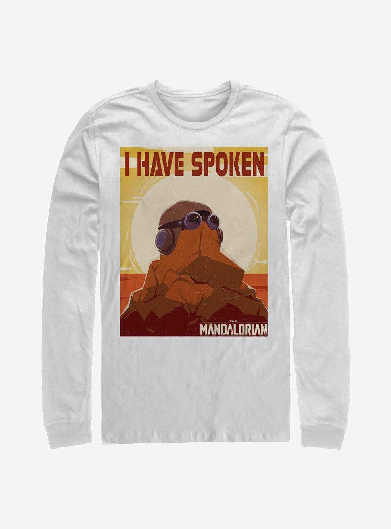 Star Wars The Mandalorian I Have Spoken Long-Sleeve T-Shirt, WHITE, hi-res