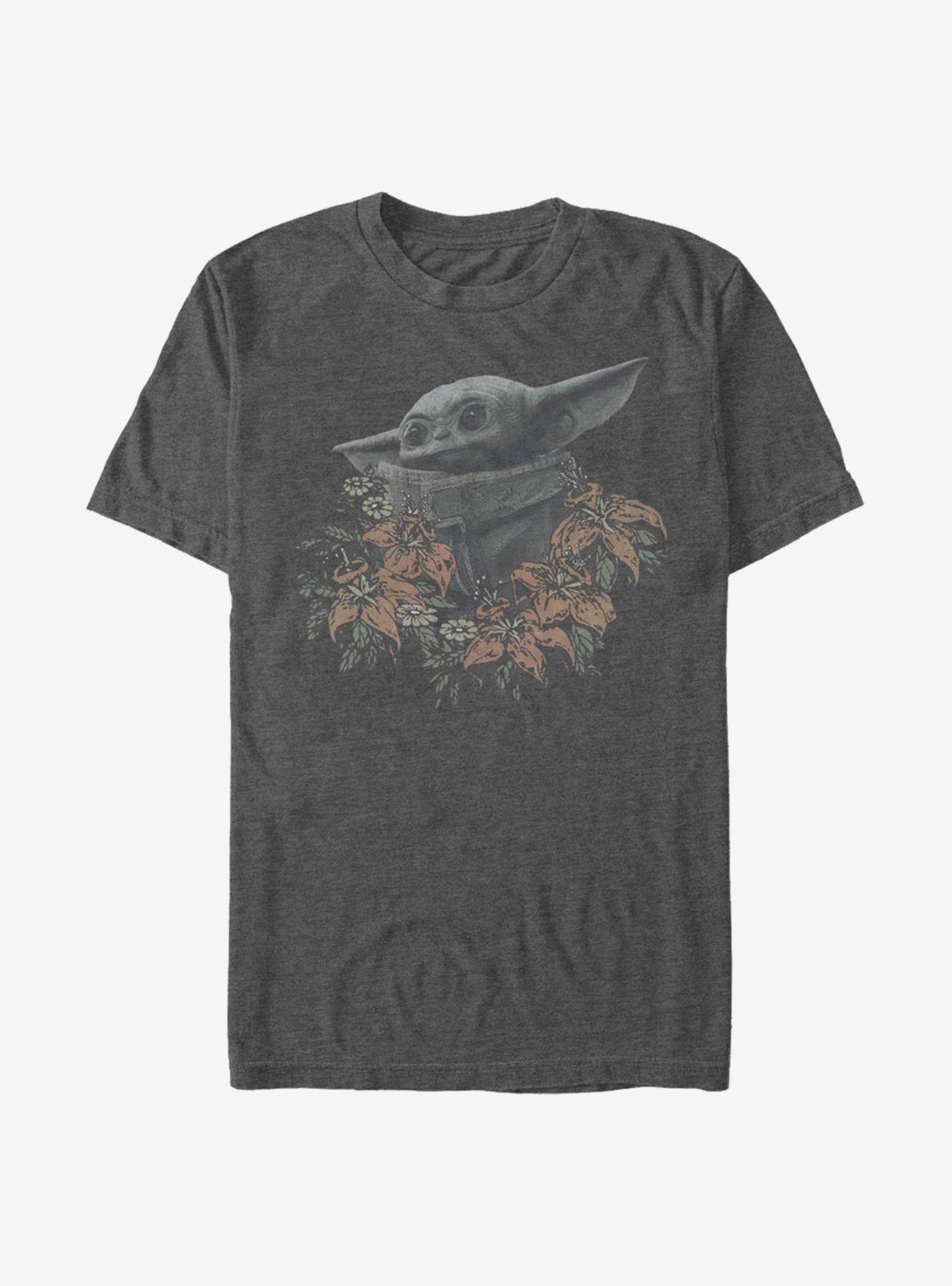 Star Wars The Mandalorian Flower The Child TShirt GREY Hot Topic