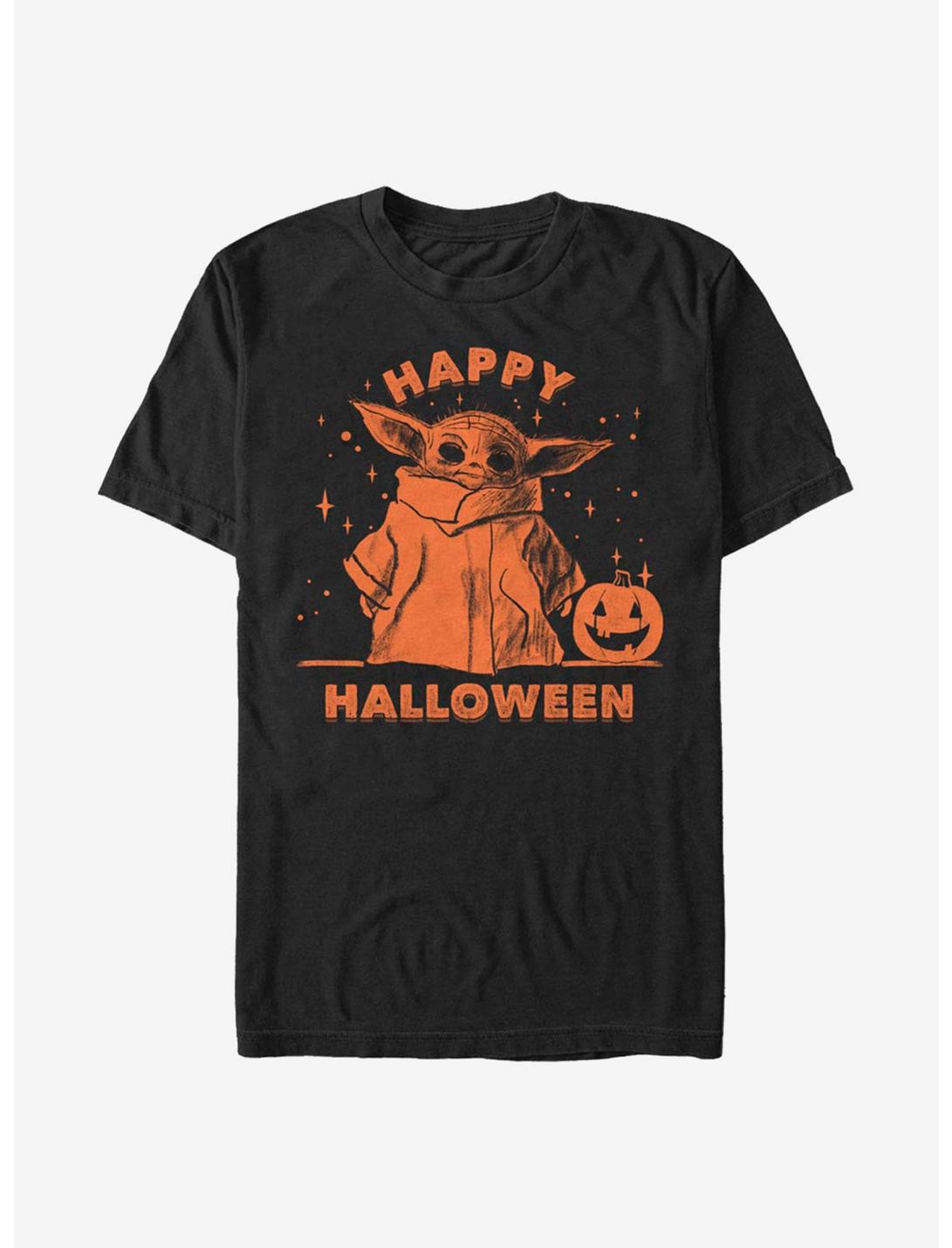Star Wars The Mandalorian Happy Halloween The Child T-Shirt, BLACK, hi-res