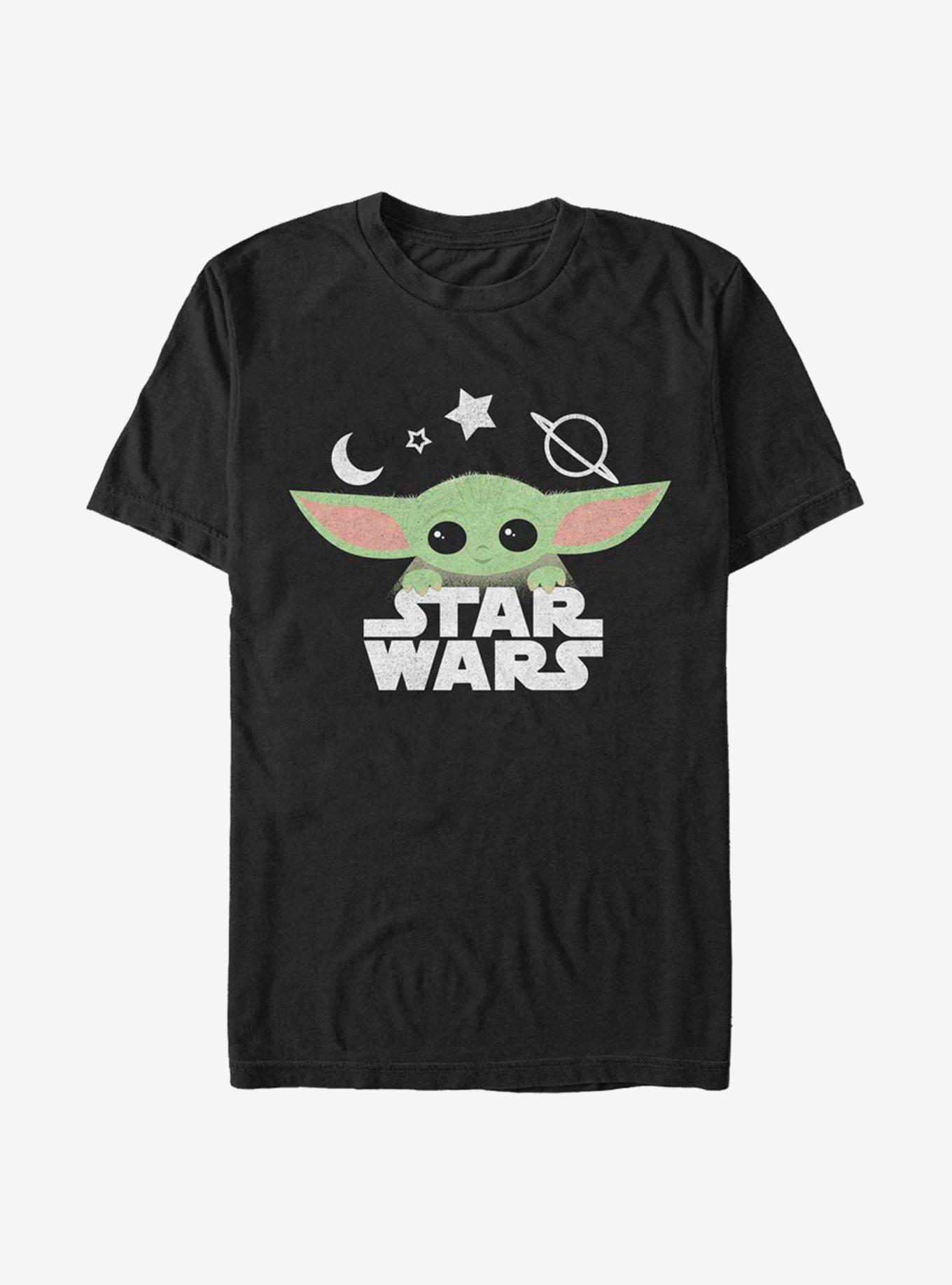Star Wars The Mandalorian The Child Cute Stars T-Shirt, BLACK, hi-res