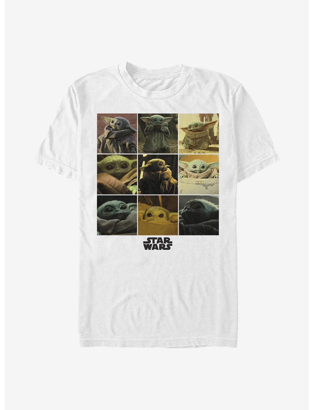 Star Wars The Mandalorian The Child Grid T-Shirt, WHITE, hi-res