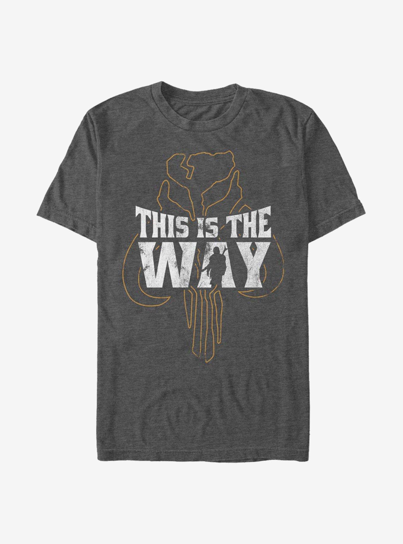 Star Wars The Mandalorian This Is Way Iron Heart Outline T-Shirt