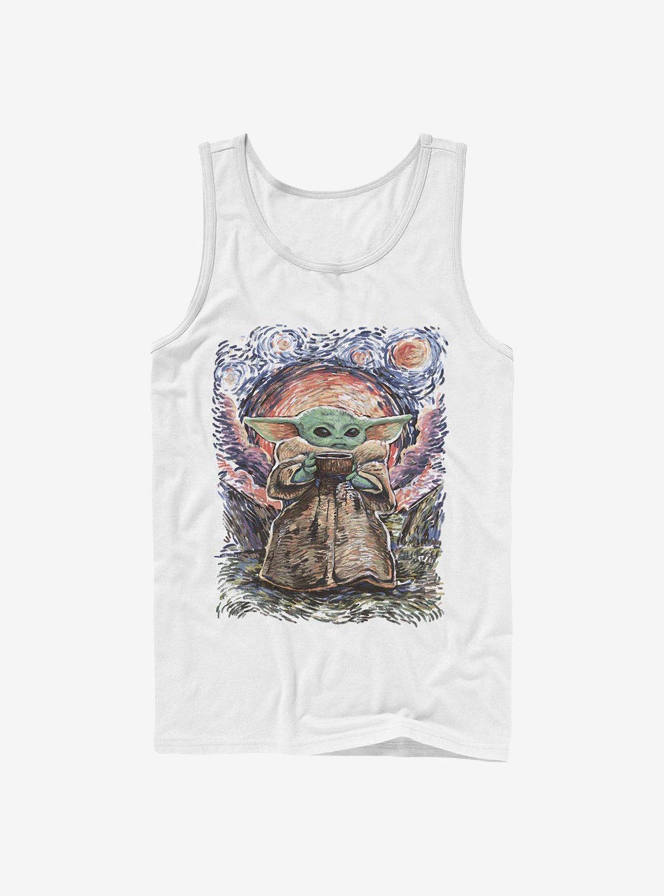 Star Wars The Mandalorian The Child Sipping Night Sky Tank, WHITE, hi-res