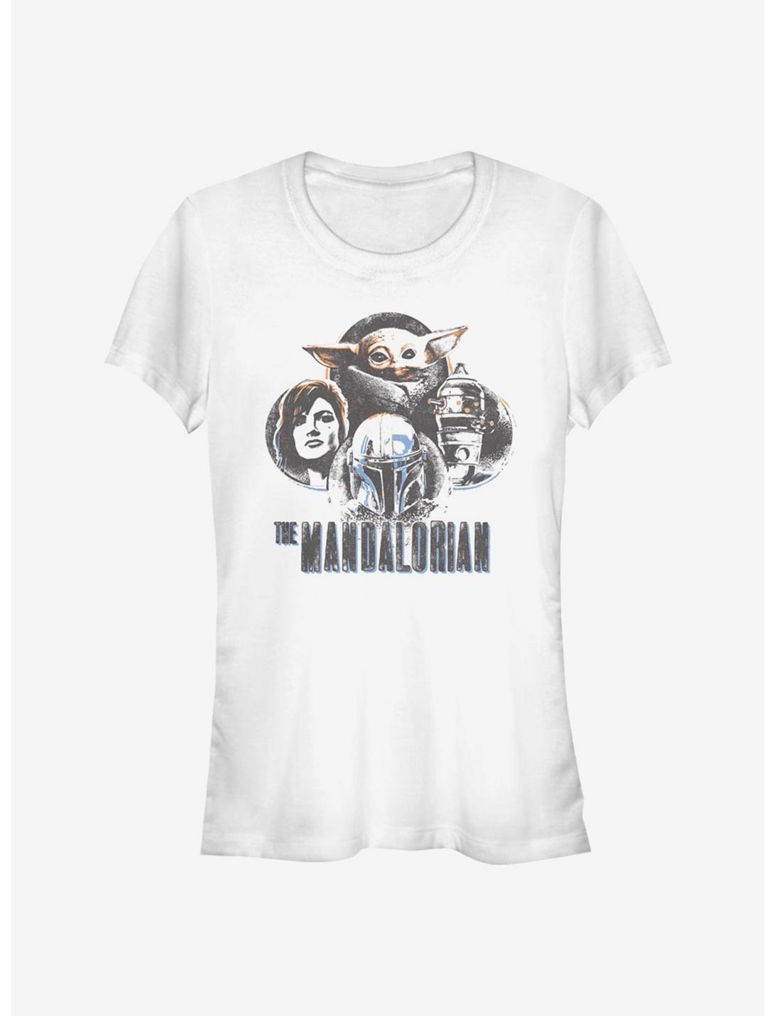 Star Wars The Mandalorian Mando Circles Girls T-Shirt, WHITE, hi-res