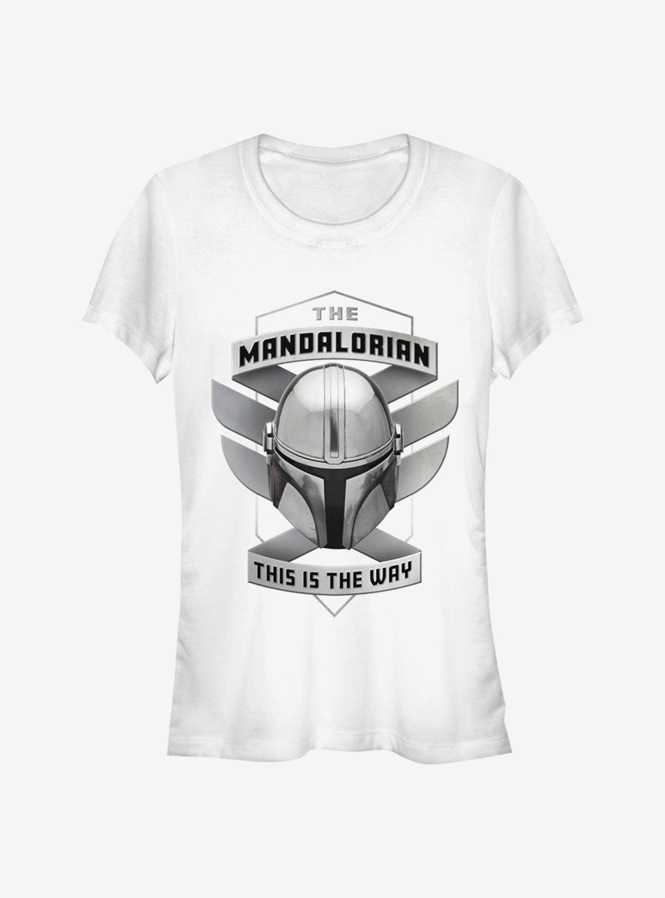 Star Wars The Mandalorian Mando Helmet Way Emblem Girls T-Shirt