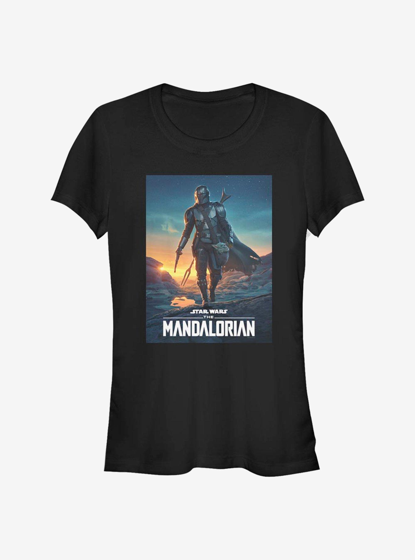 Star Wars The Mandalorian Poster Girls T-Shirt, BLACK, hi-res