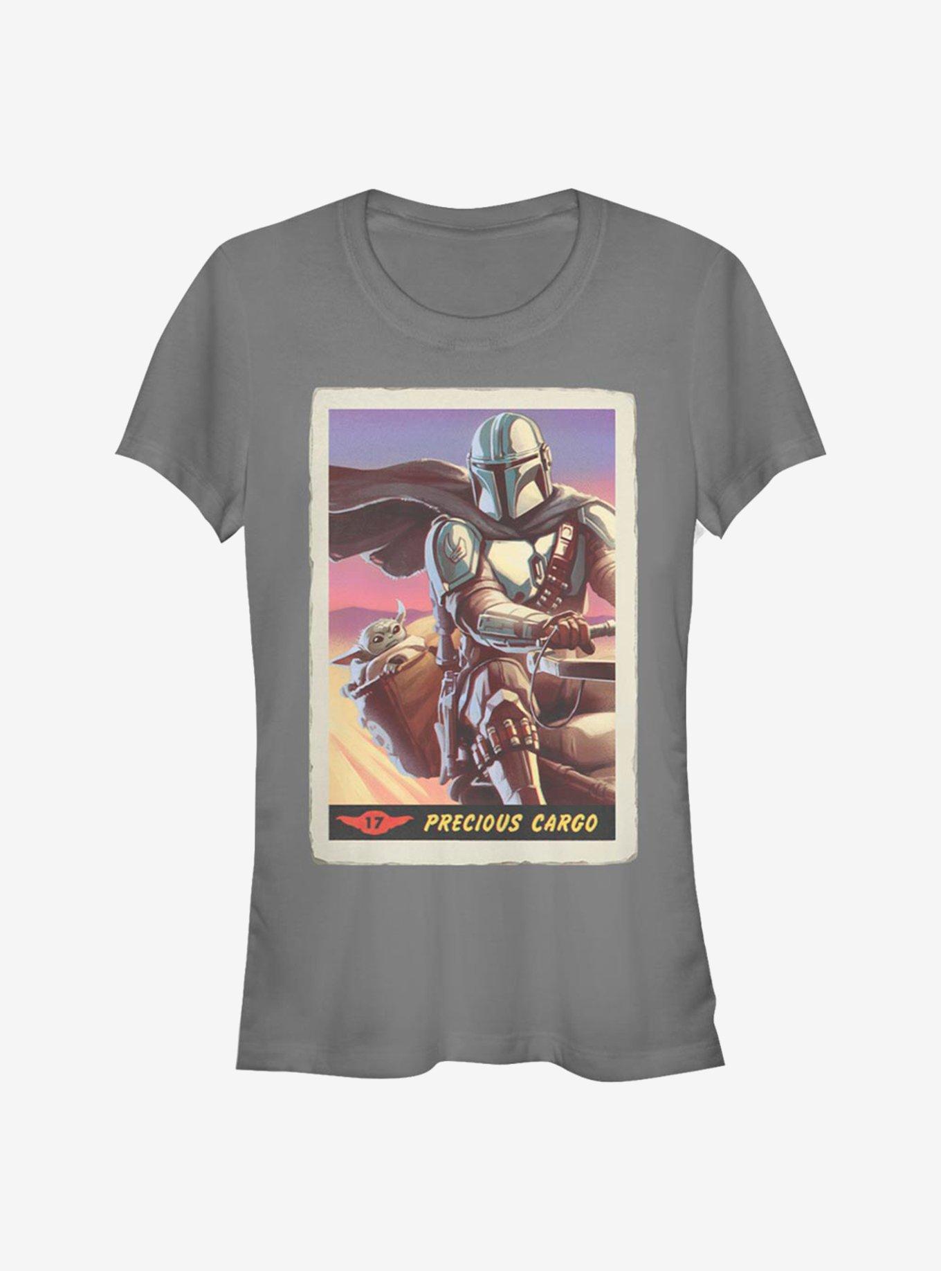 Star Wars The Mandalorian Precious Cargo Poster Girls T-Shirt, CHARCOAL, hi-res