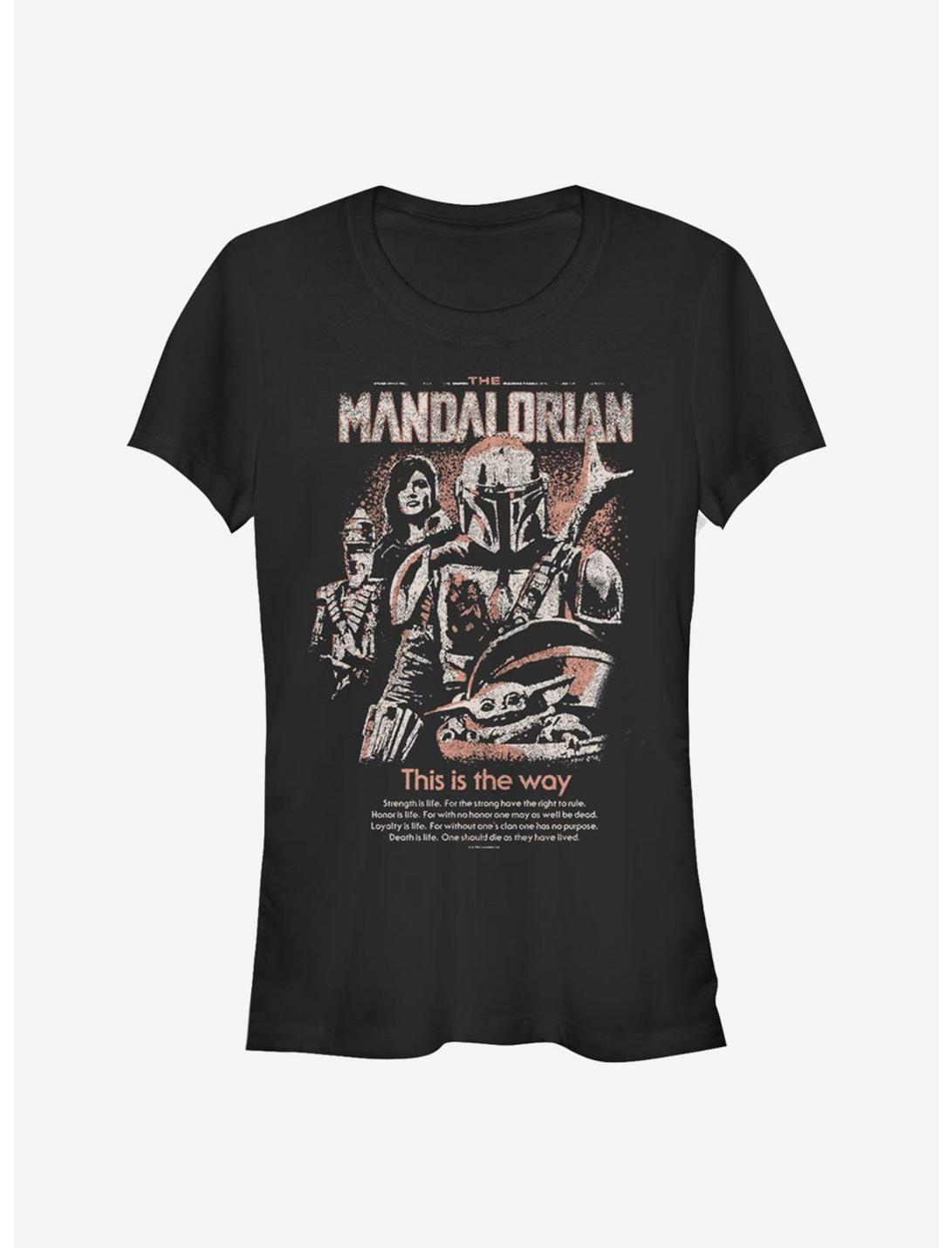 Star Wars The Mandalorian Retro Pop Poster Girls T-Shirt, BLACK, hi-res