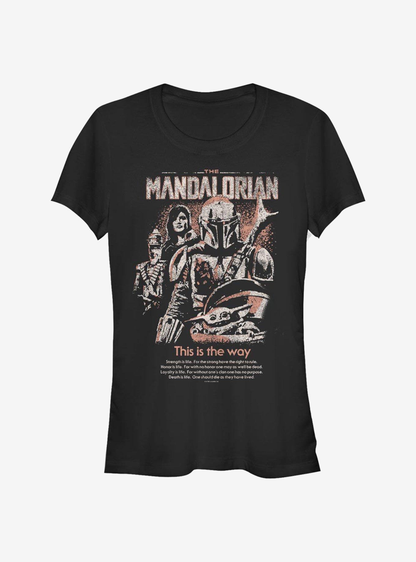 Star Wars The Mandalorian Retro Pop Poster Girls T-Shirt, BLACK, hi-res