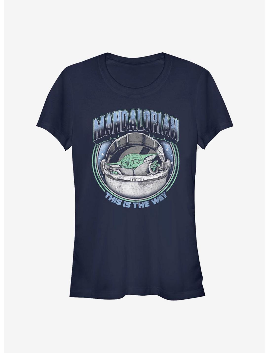 Star Wars The Mandalorian Vintage Magic The Child Girls T-Shirt, NAVY, hi-res