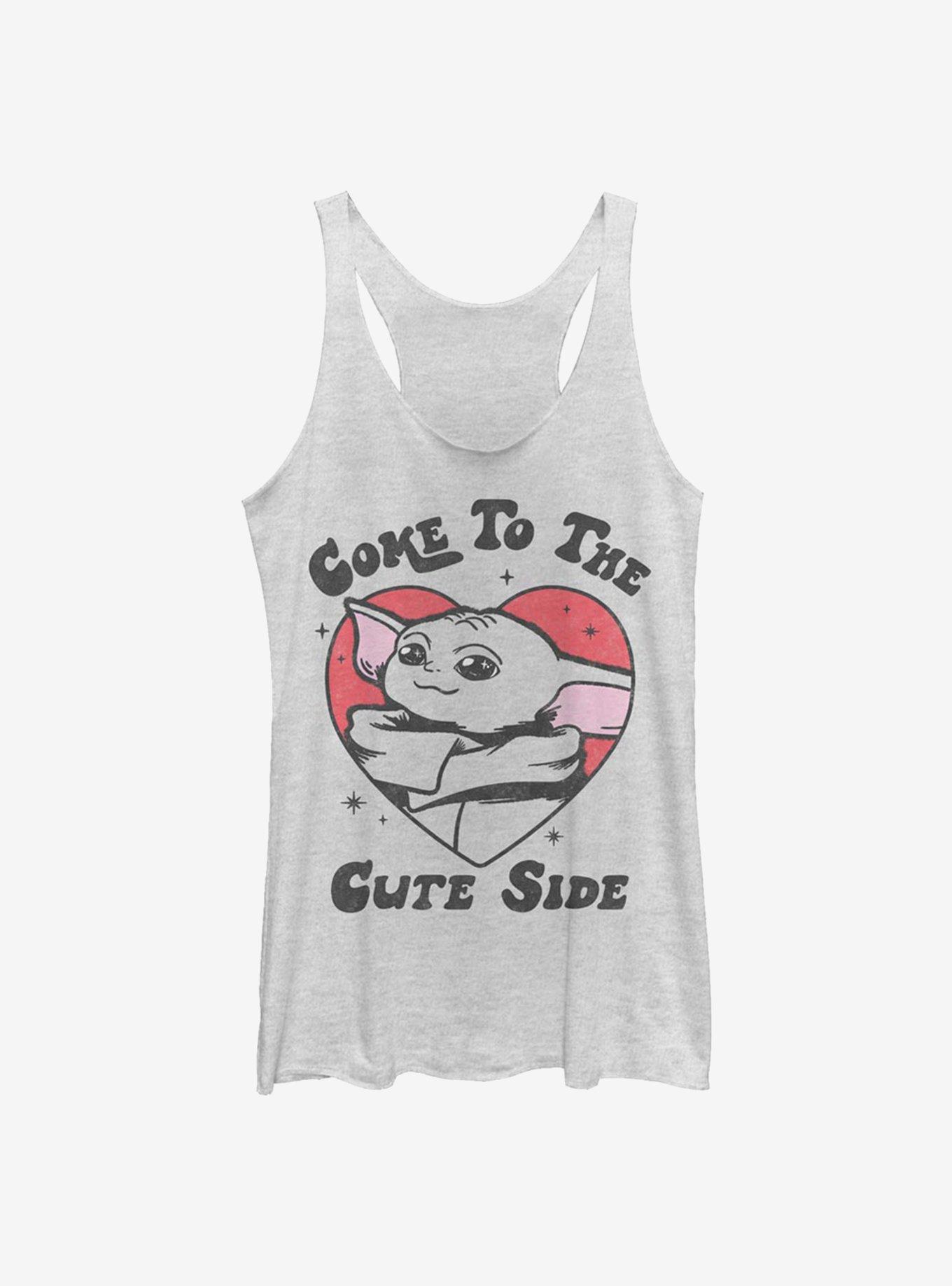 Star Wars The Mandalorian Cute Side The Child Girls Tank, WHITE HTR, hi-res