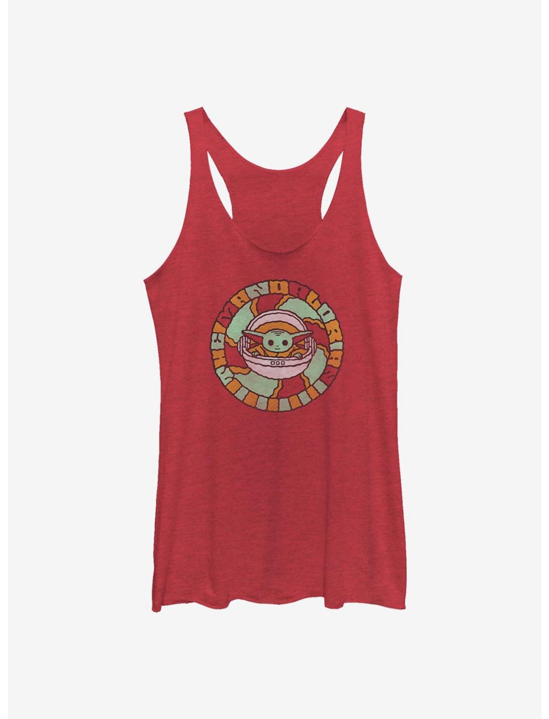 Star Wars The Mandalorian Summer Of The Child Girls Tank, RED HTR, hi-res