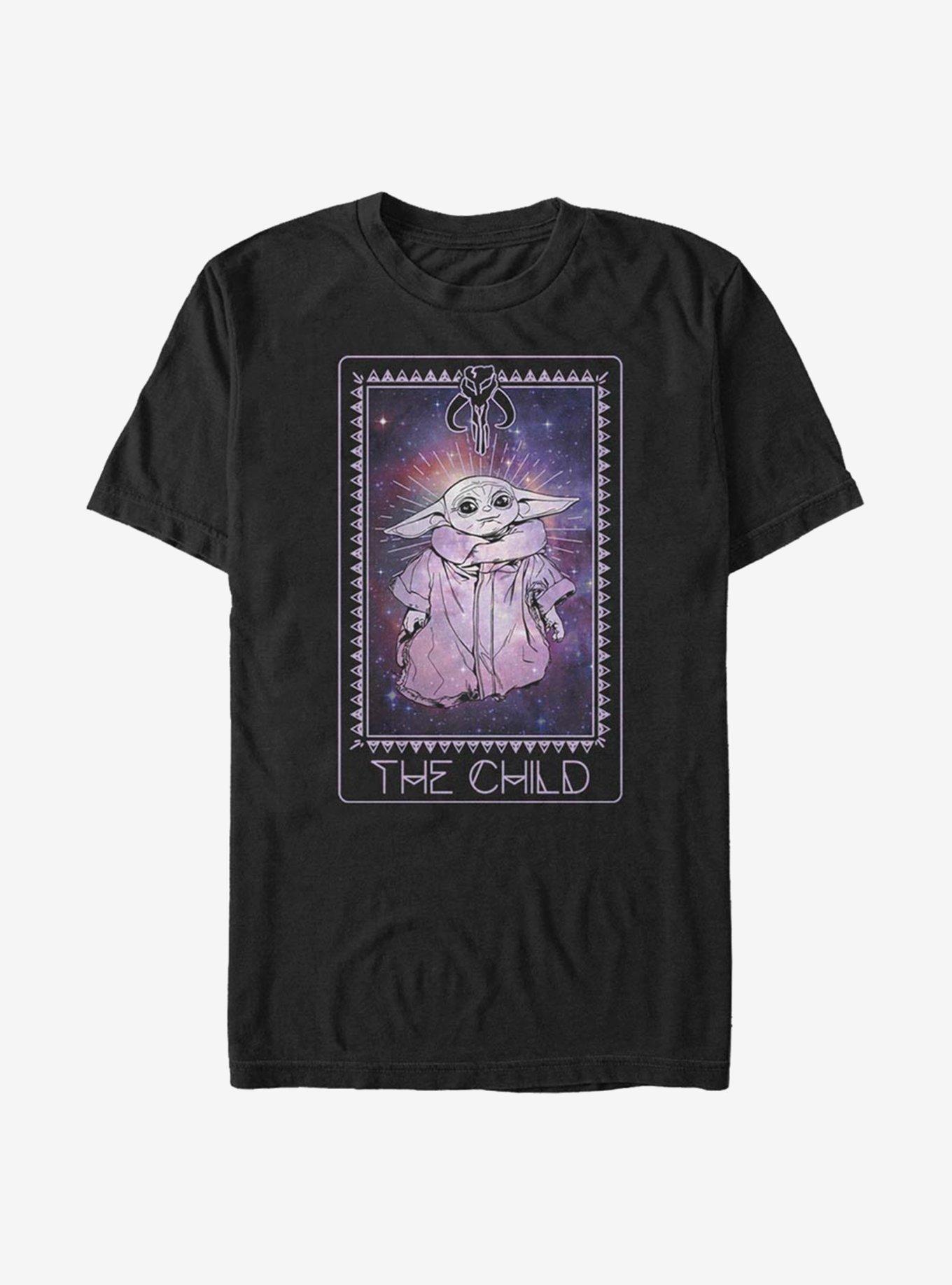 Star Wars The Mandalorian Cosmic Tarot The Child T-Shirt, BLACK, hi-res