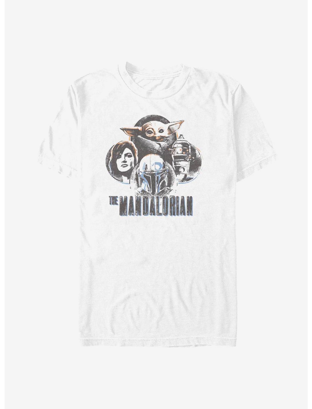 Star Wars The Mandalorian Mando Circles T-Shirt, WHITE, hi-res