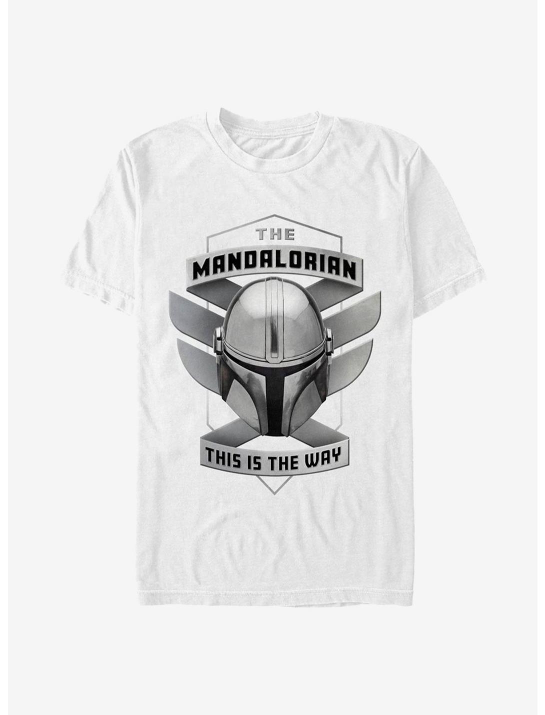 Star Wars The Mandalorian Mando Helmet Lite T-Shirt, WHITE, hi-res