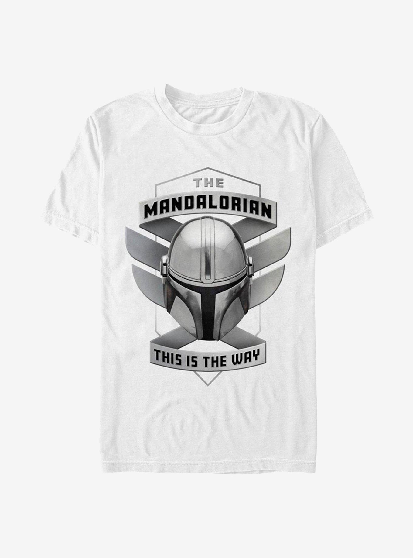Star Wars The Mandalorian Mando Helmet Lite T-Shirt, WHITE, hi-res
