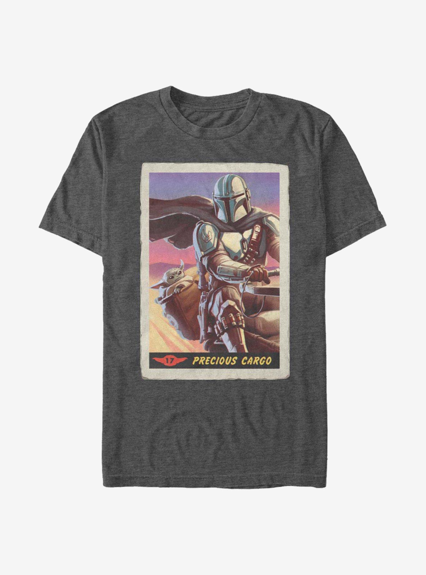 Star Wars The Mandalorian Precious Cargo Poster T-Shirt, CHAR HTR, hi-res