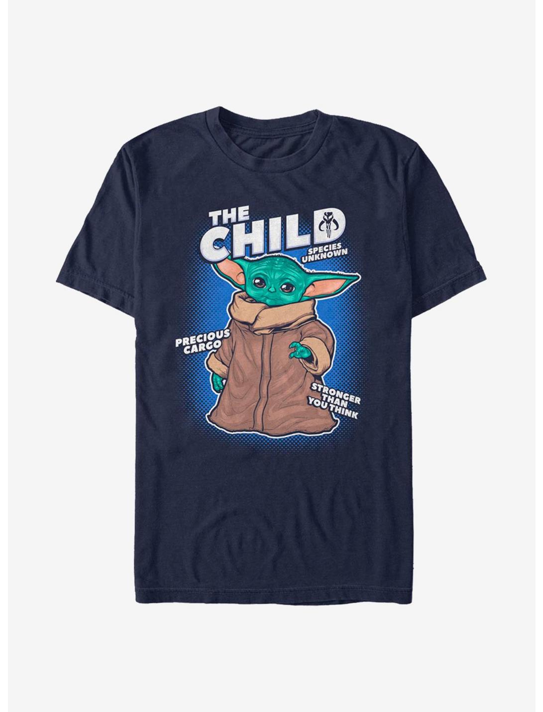 Star Wars The Mandalorian The Child Comic Bold T-Shirt, NAVY, hi-res