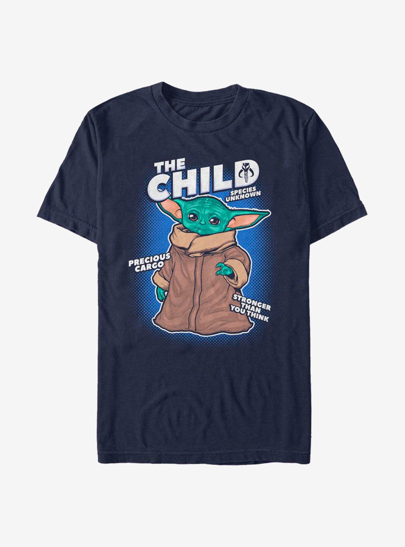 Star Wars The Mandalorian The Child Comic Bold T-Shirt, NAVY, hi-res