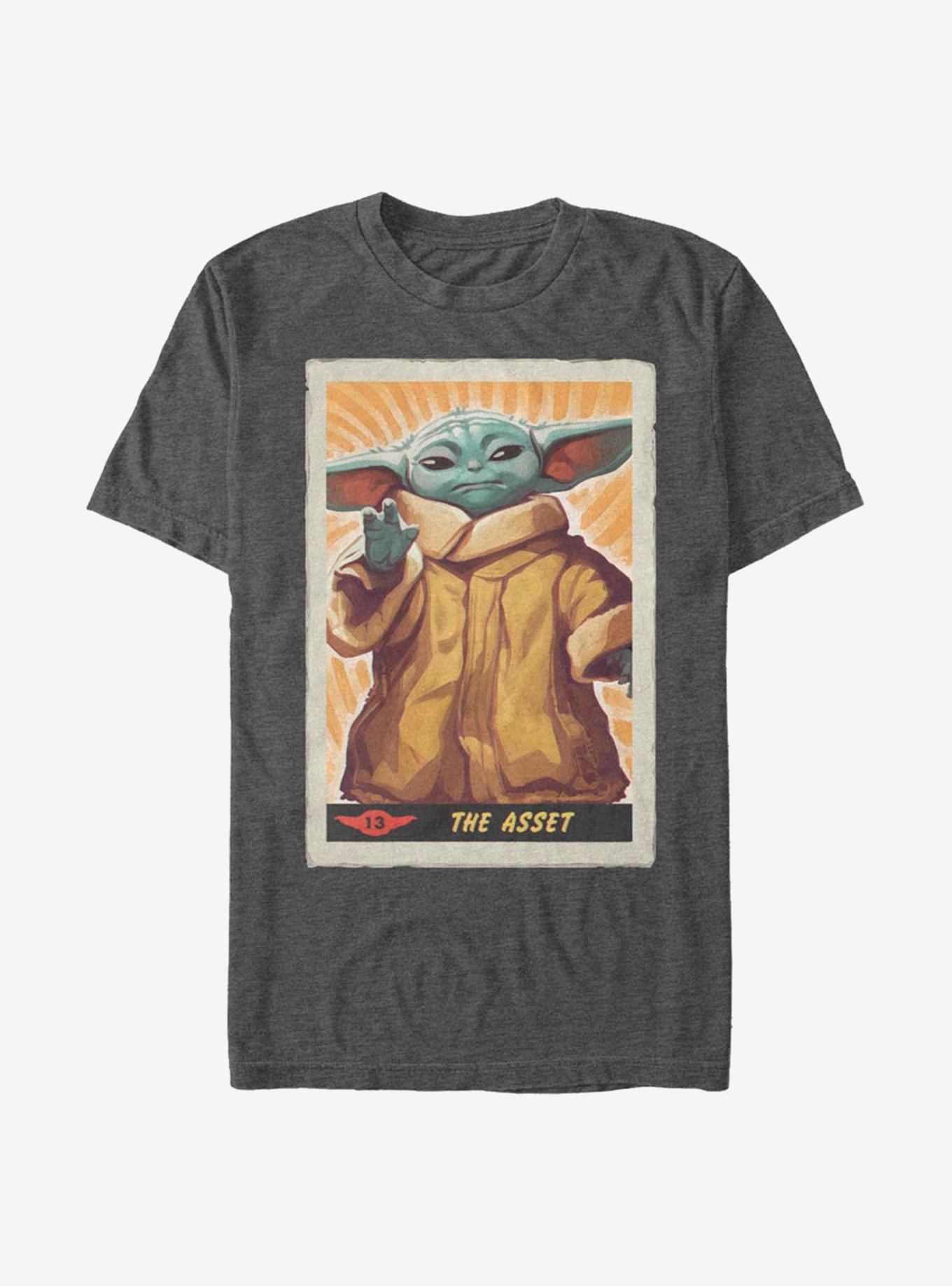 Star Wars The Mandalorian The Asset The Child Poster T-Shirt, CHAR HTR, hi-res