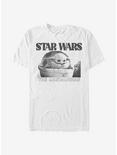 Star Wars The Mandalorian The Child Black And White Photo T-Shirt, WHITE, hi-res
