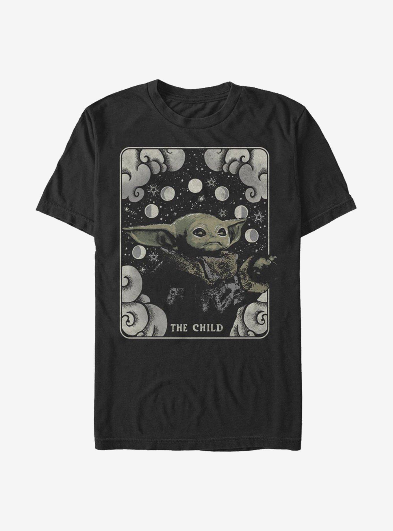 Star Wars The Mandalorian The Child Tarot Card Card T-Shirt, BLACK, hi-res