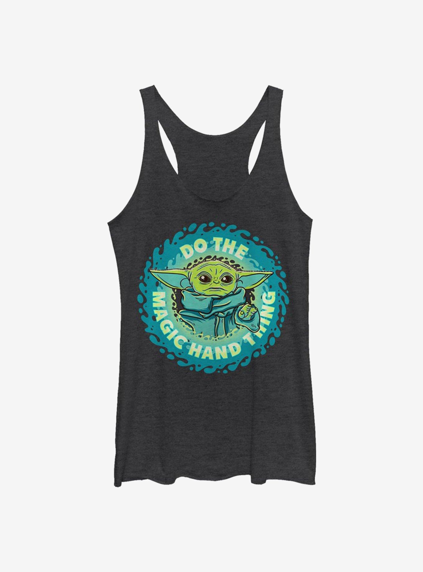 Star Wars The Mandalorian The Child Hand Thing Girls Tank, BLK HTR, hi-res