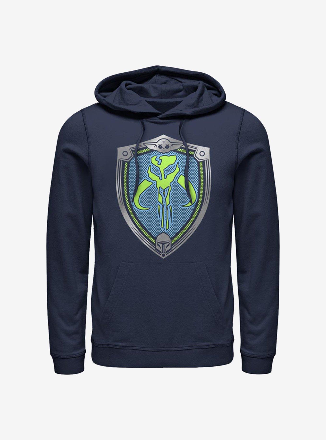 Star Wars The Mandalorian Mando Shield Hoodie, NAVY, hi-res