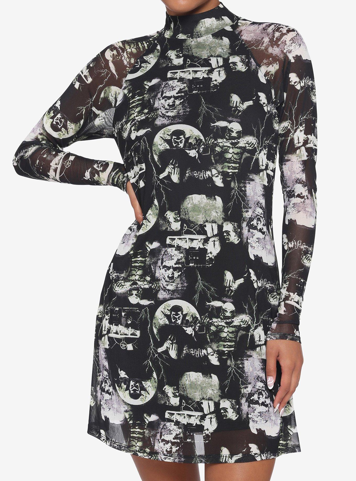 Universal Monsters Collage Mesh Dress, MULTI, hi-res