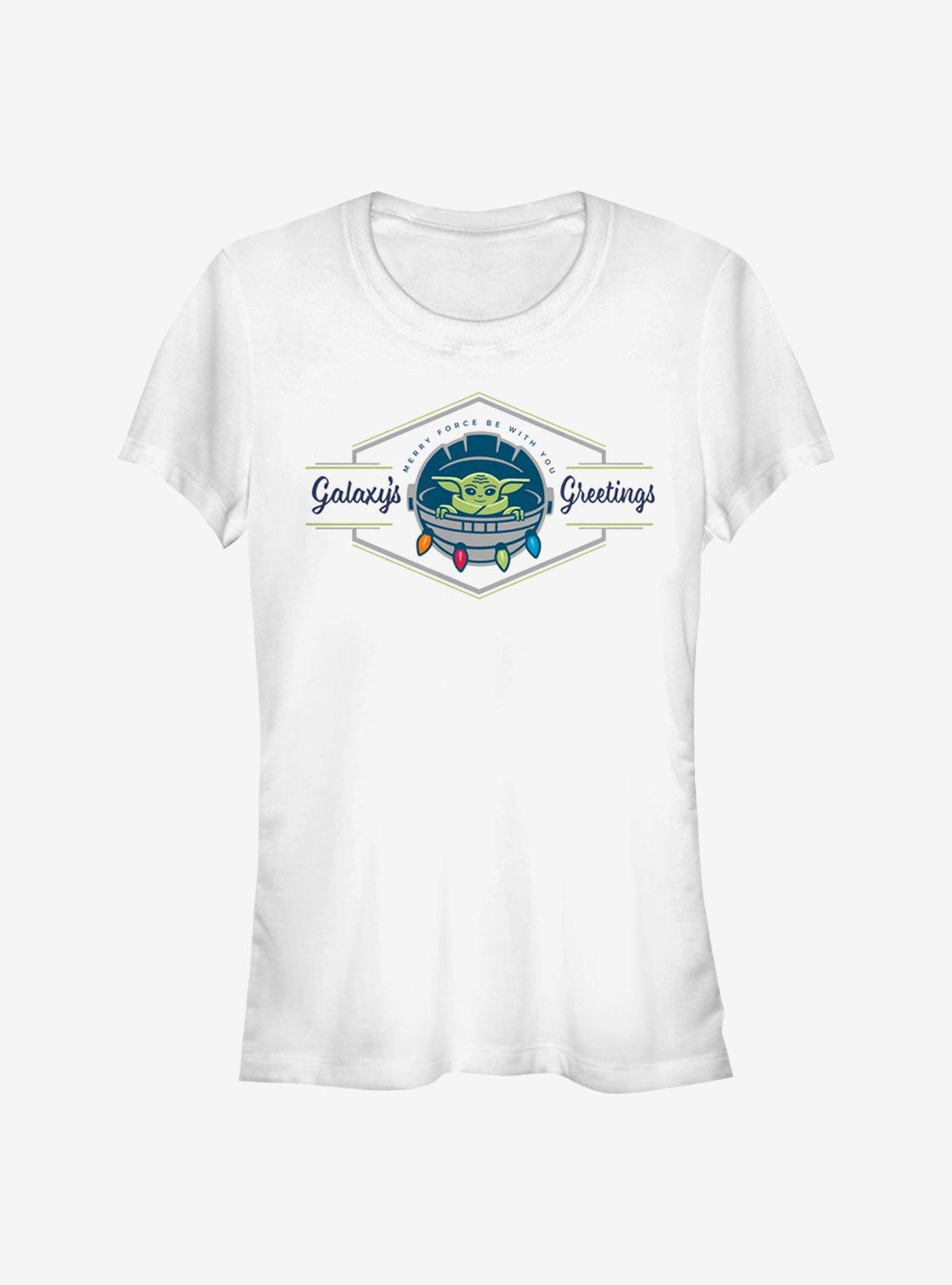 Star Wars The Mandalorian Galaxy's Greetings Child Girls T-Shirt