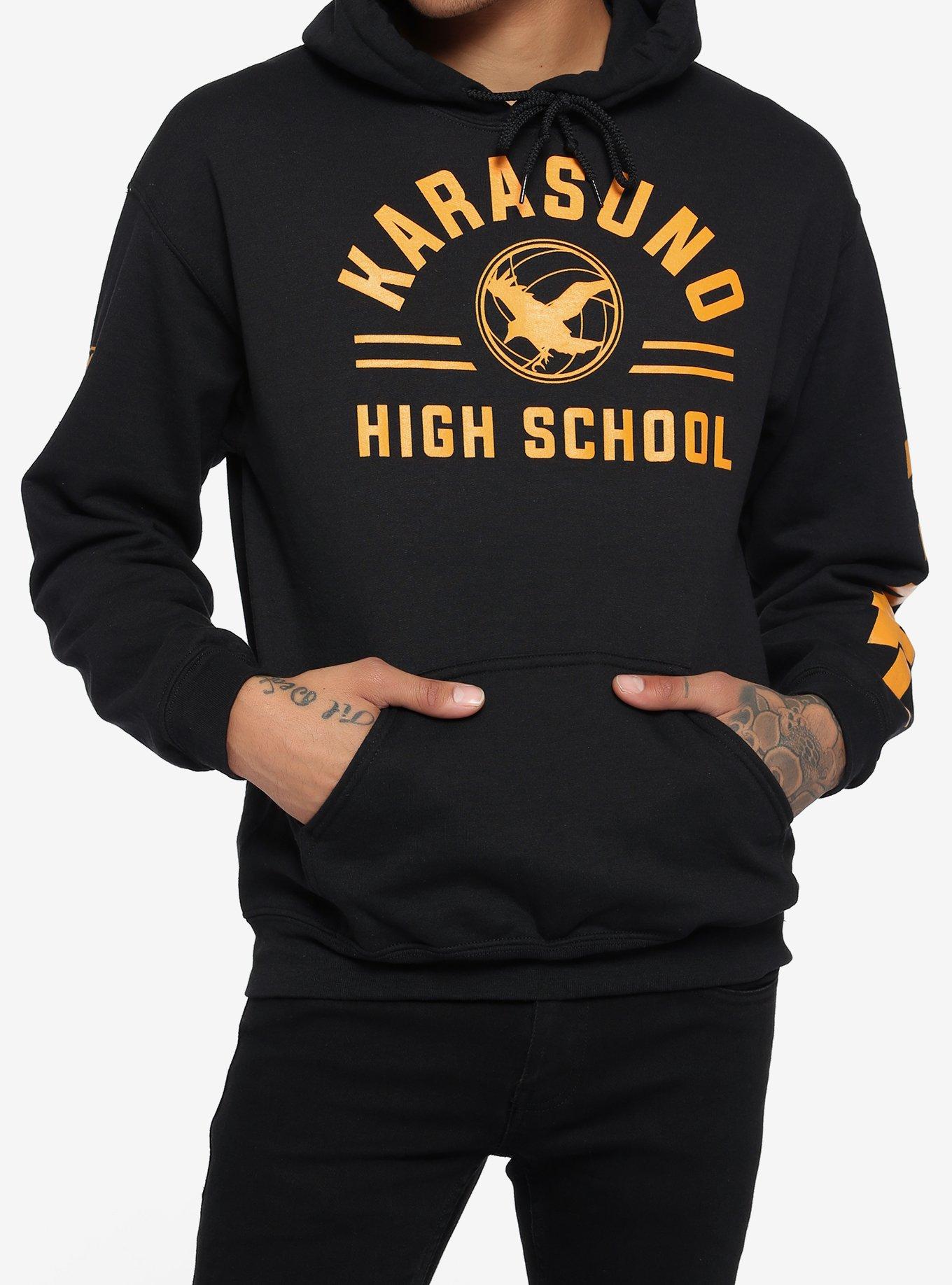 Haikyu!! Karasuno High School Hoodie, ORANGE, hi-res