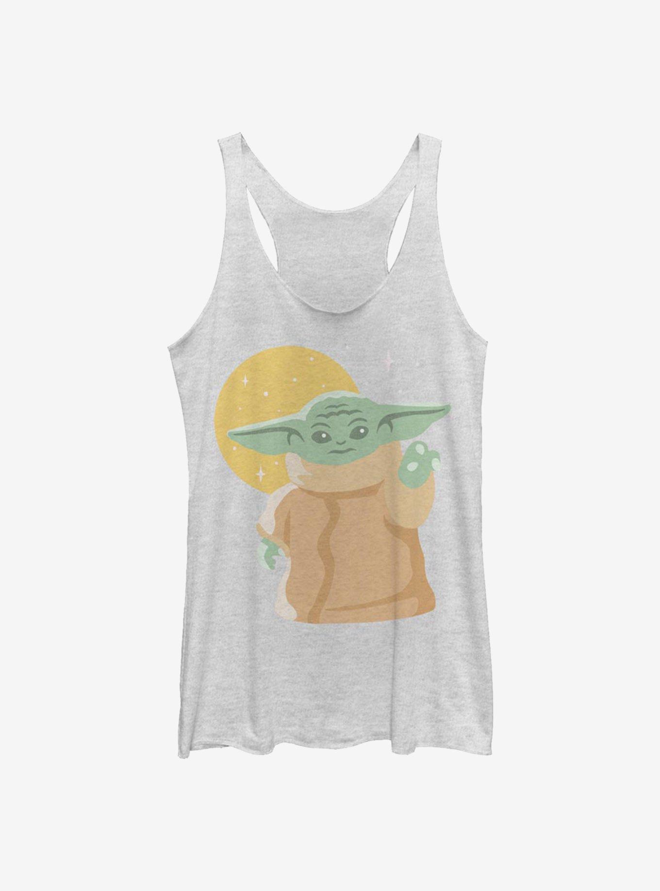 Star Wars The Mandalorian Minimalist The Child Girls Tank, WHITE HTR, hi-res