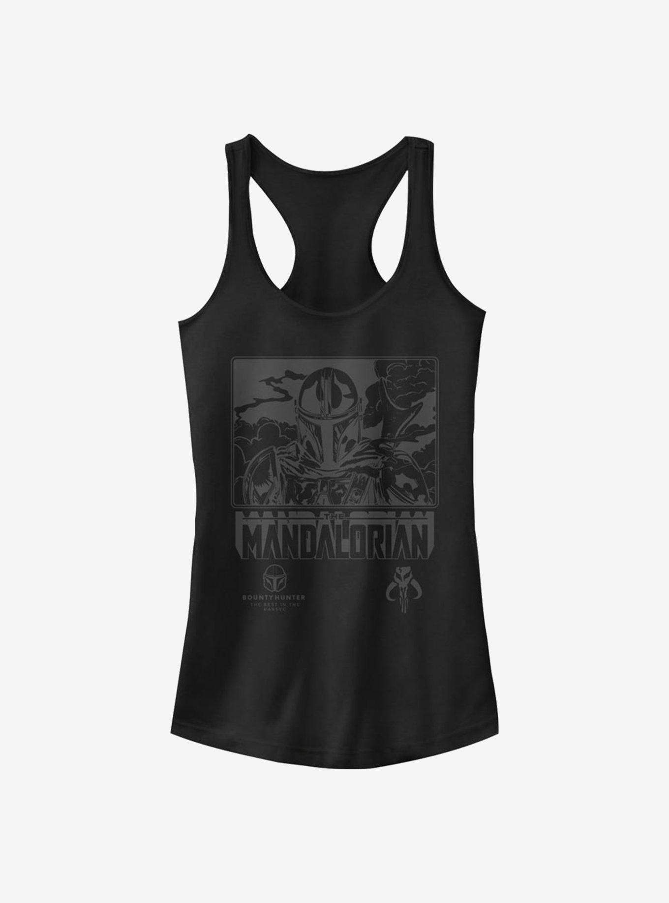 Star Wars The Mandalorian The Best Bounty Hunter Girls Tank, BLACK, hi-res