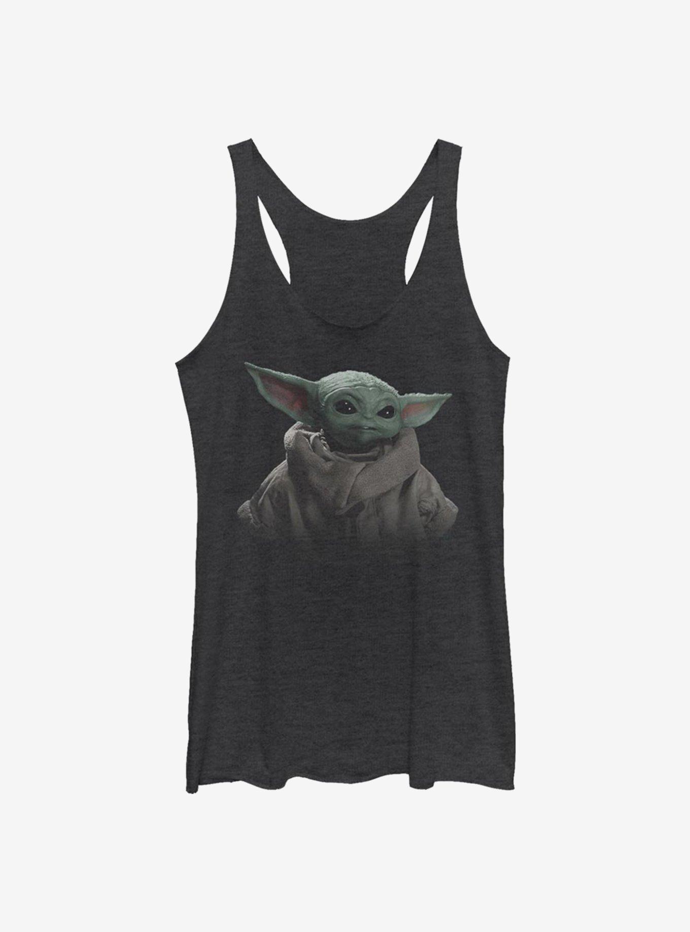 Star Wars The Mandalorian The Child Fade Girls Tank, BLK HTR, hi-res