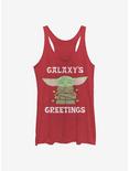 Star Wars The Mandalorian The Child Galaxy's Greetings Girls Tank, RED HTR, hi-res