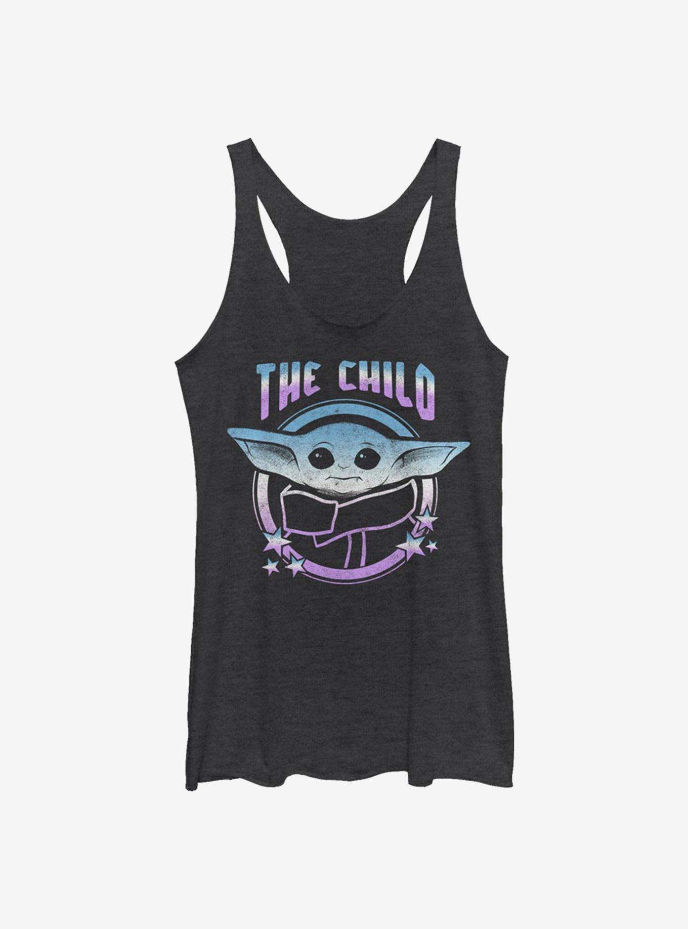 Star Wars The Mandalorian The Child Star Frame Girls Tank, BLK HTR, hi-res