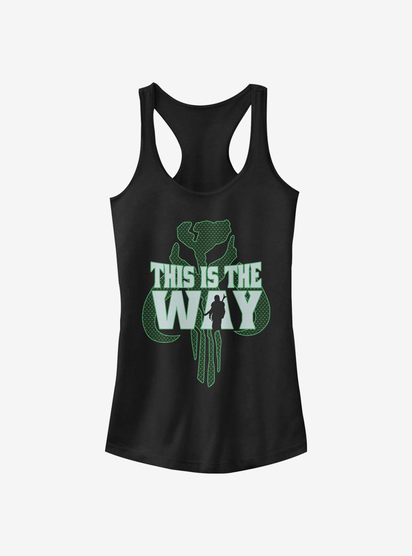 Star Wars The Mandalorian This Is The Way Pattern Girls Tank, BLACK, hi-res