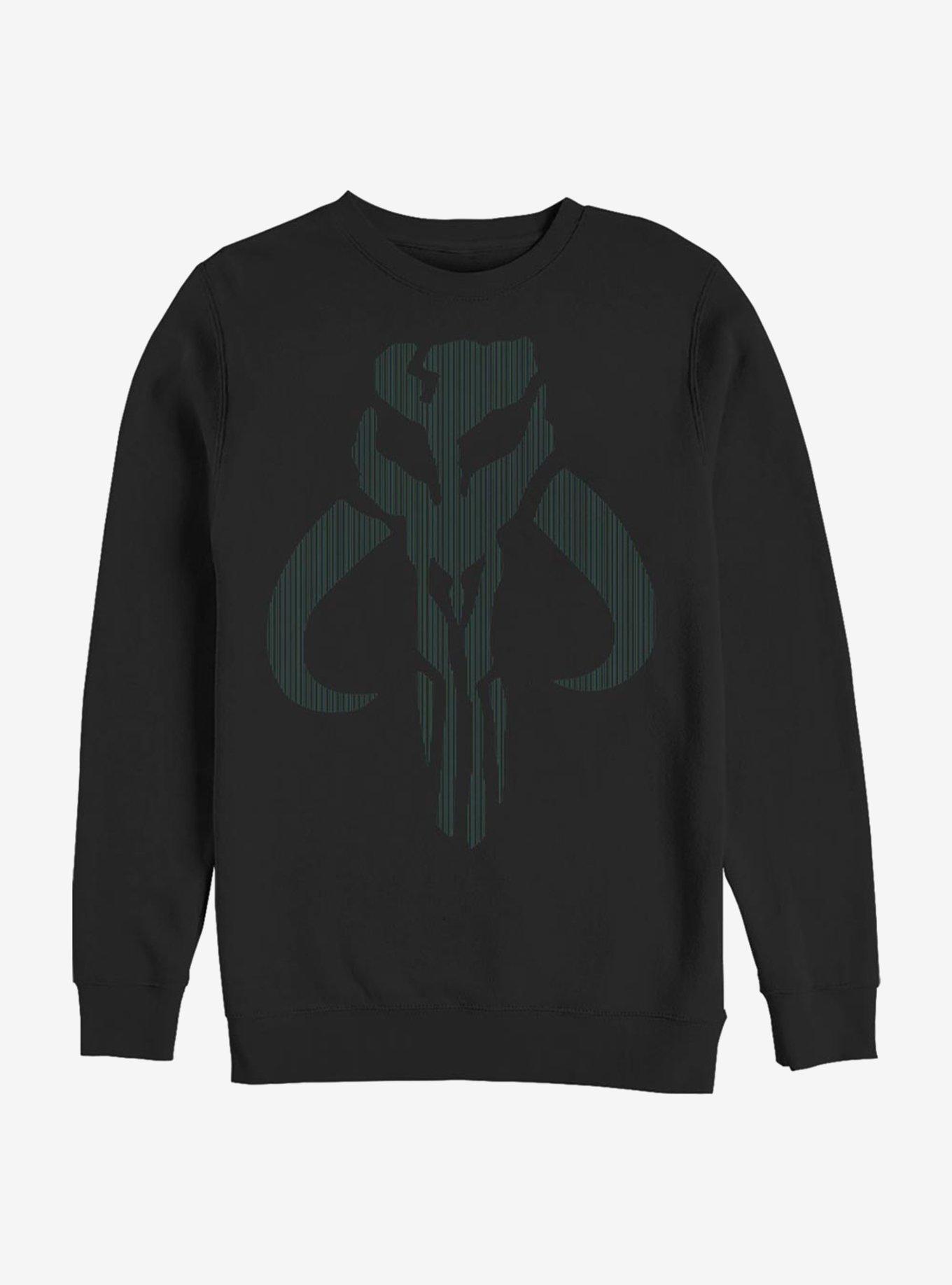 Star Wars The Mandalorian Mando Color Crest Crew Sweatshirt, BLACK, hi-res