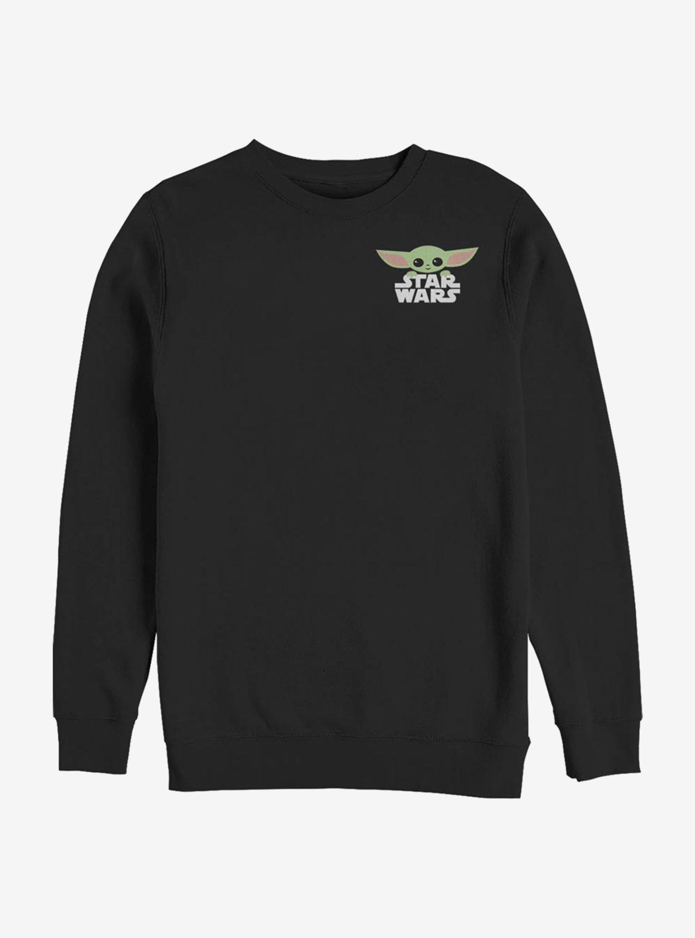 Star Wars The Mandalorian The Child Bold Badge Crew Sweatshirt, BLACK, hi-res